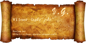 Vilner Győző névjegykártya